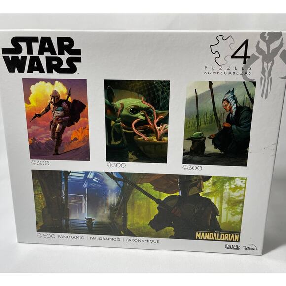 Star Wars Mandalorian Multipack Buffalo Games 4-in-1 jigsaw puzzles NEW - Picture 9 of 9